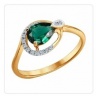 
золотое кольцо с зеленым агатом